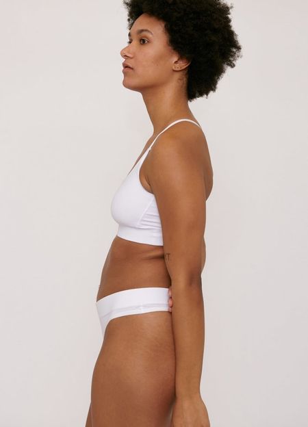 Pack 2 tangas blancs en coton bio - white