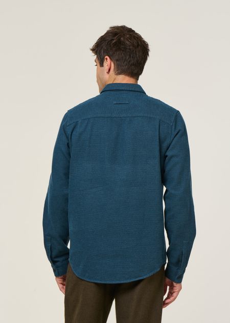 Chemise en coton bio | bleu "simon - eco flannel ocean blue", About Companions, photo 3