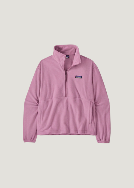 Polaire fine en matière recyclée | rose "micro d 1/2 zip fleece p/o - lvt"