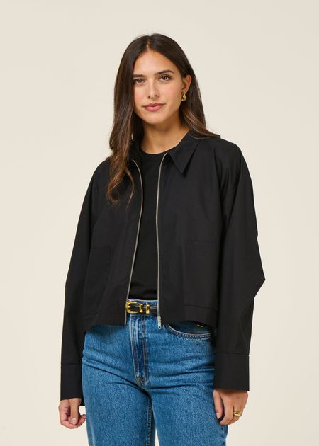 Veste en coton bio | noir "papilio - black" - Jan'n June