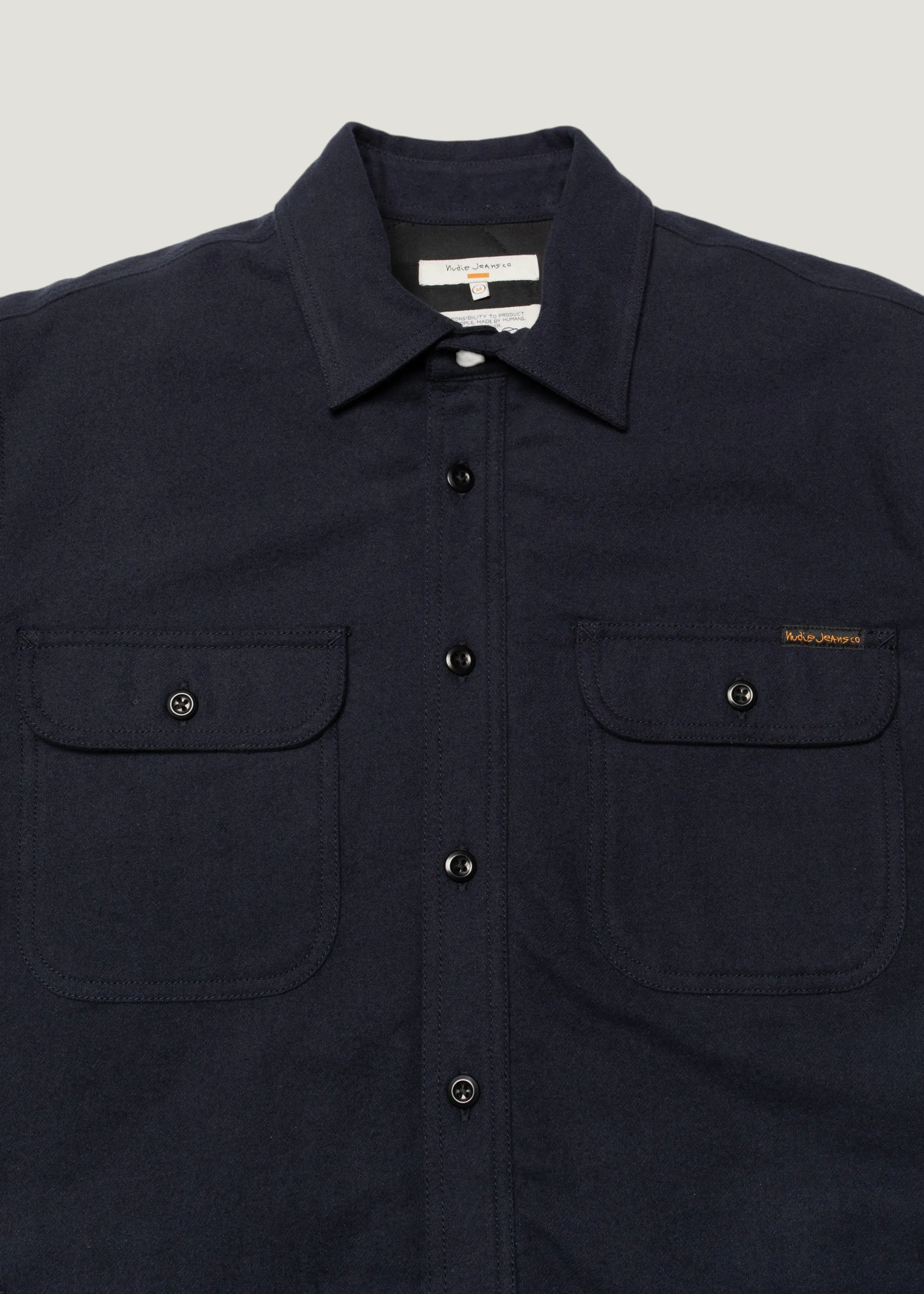 Veste en coton bio | bleu "Glenn padded shirt flannel - blueberry", Nudie Jeans, photo 3