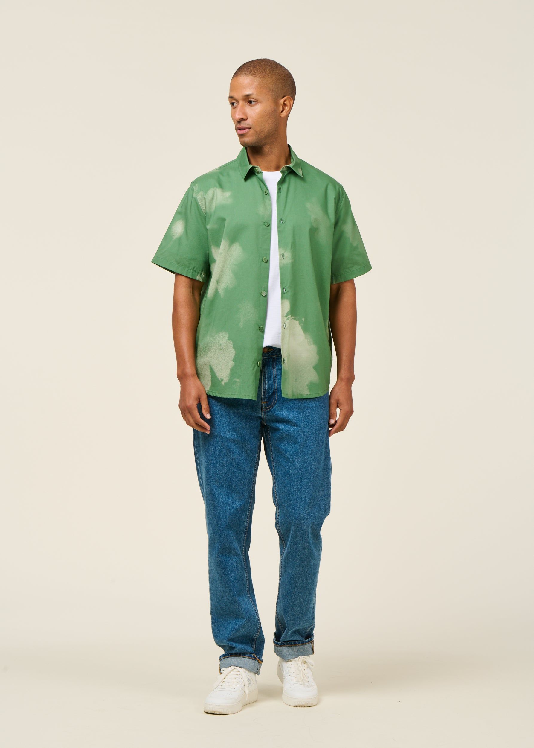 Chemise en coton bio et lyocell | vert "tipia tom shirt - green", Thinking Mu, photo 4