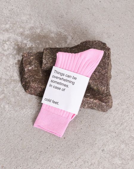 Chaussettes côtelées en coton bio | rose "socks bonbon pink"