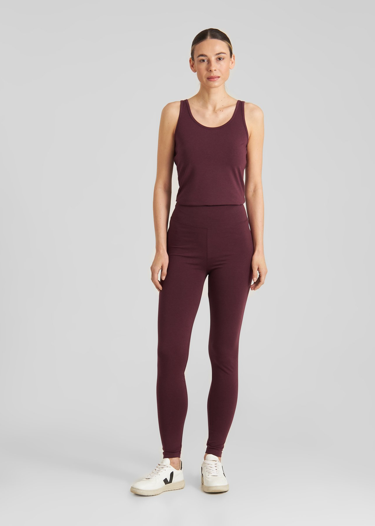 Leggings aus Bio-Baumwolle und Tencel | Bordeaux "Tights sanna fig red", Dedicated, Foto 1