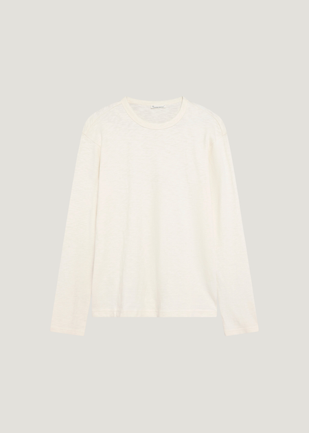 T-shirt manches longues en coton bio | écru "slub long sleeve t-shirt egret" - Knowledge Cotton Apparel