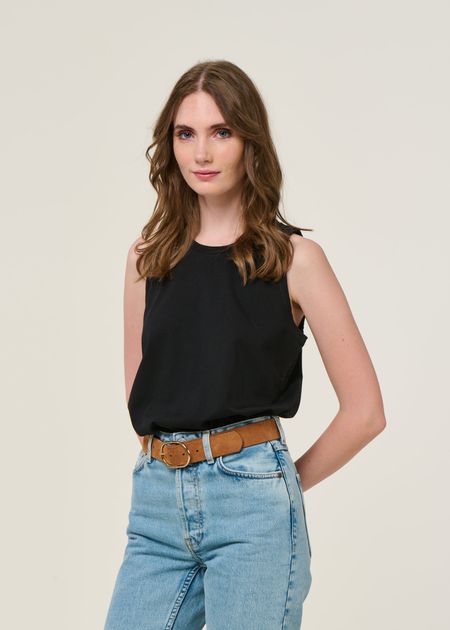 Débardeur en coton bio | noir