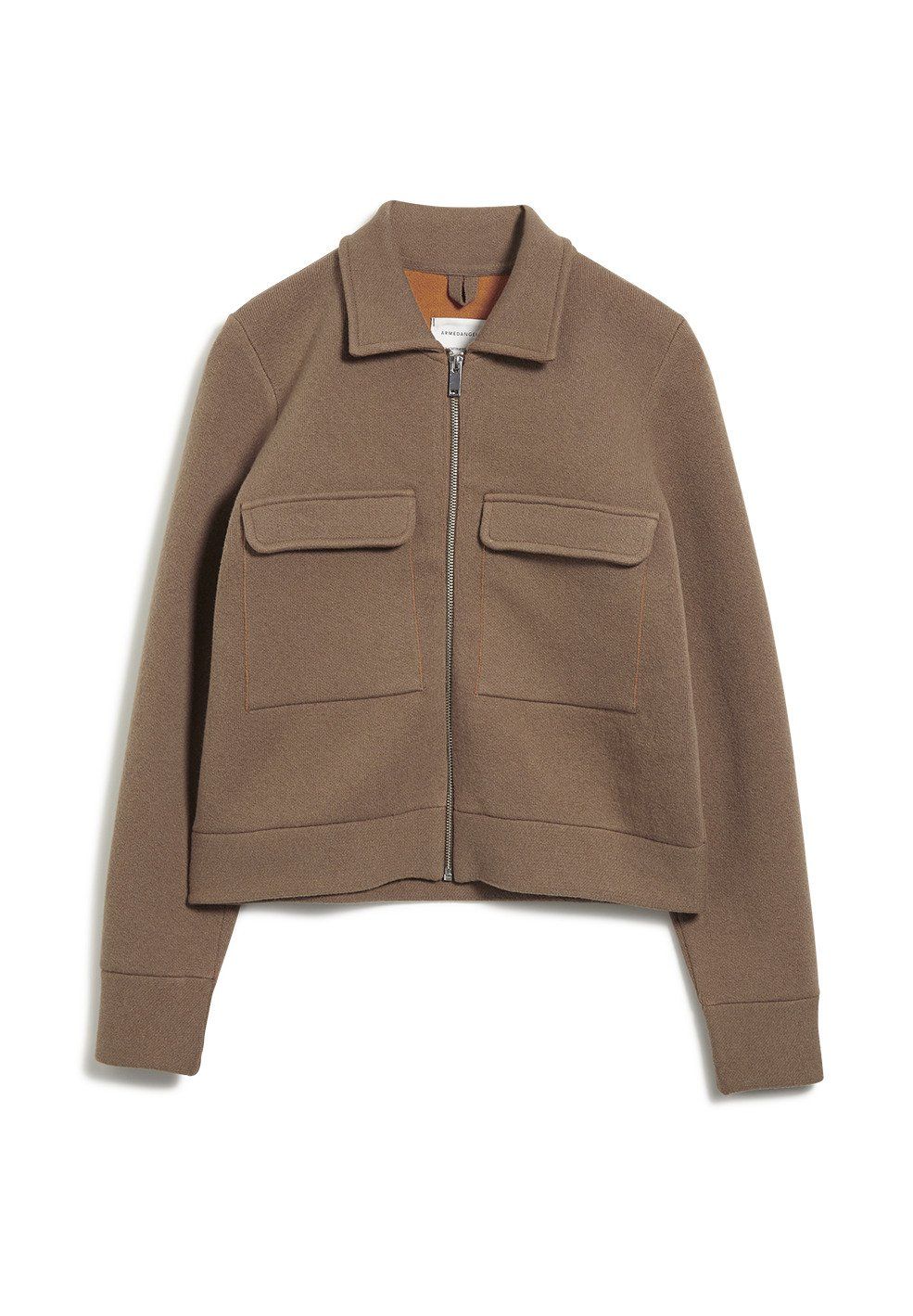 Veste marron en coton et laine bio  - alondraa, Armedangels, photo 6