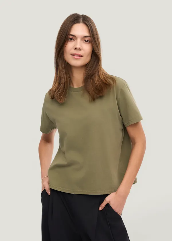T-shirt en coton bio | vert "dusty olive", Colorful Standard