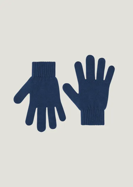 Gants en laine mérinos recyclée | bleu "merino wool gloves - marine blue", Colorful Standard, photo 1