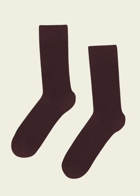 Chaussettes en coton bio | bordeaux "oxblood red"