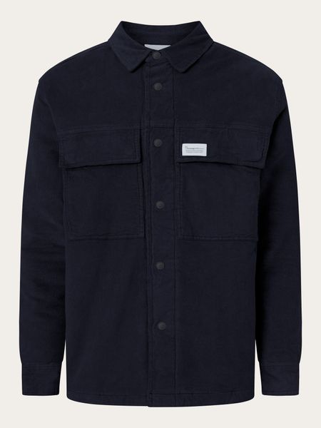 Blouson velours en coton bio et matière recyclée | marine "corduroy overshirt night sky", Knowledge Cotton Apparel, photo 6