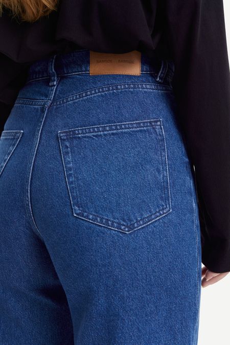 Jean ample en coton bio | bleu "rebecca jeans denim lounge", Samsoe Samsoe, photo 2