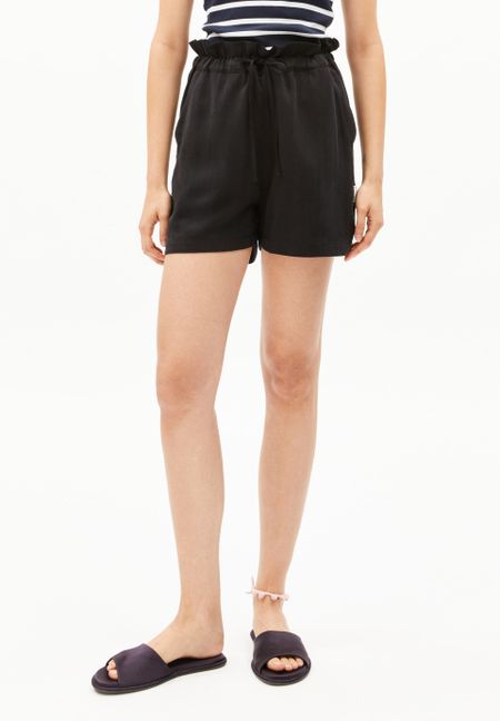 Short en ecovero® (par lenzing®) | noir "vaanna lino - black" - Armedangels