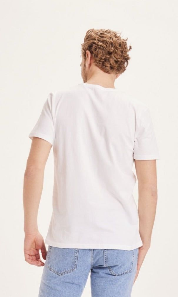 T-shirt en coton bio | blanc "basic tee bright white", Knowledge Cotton Apparel, photo 4