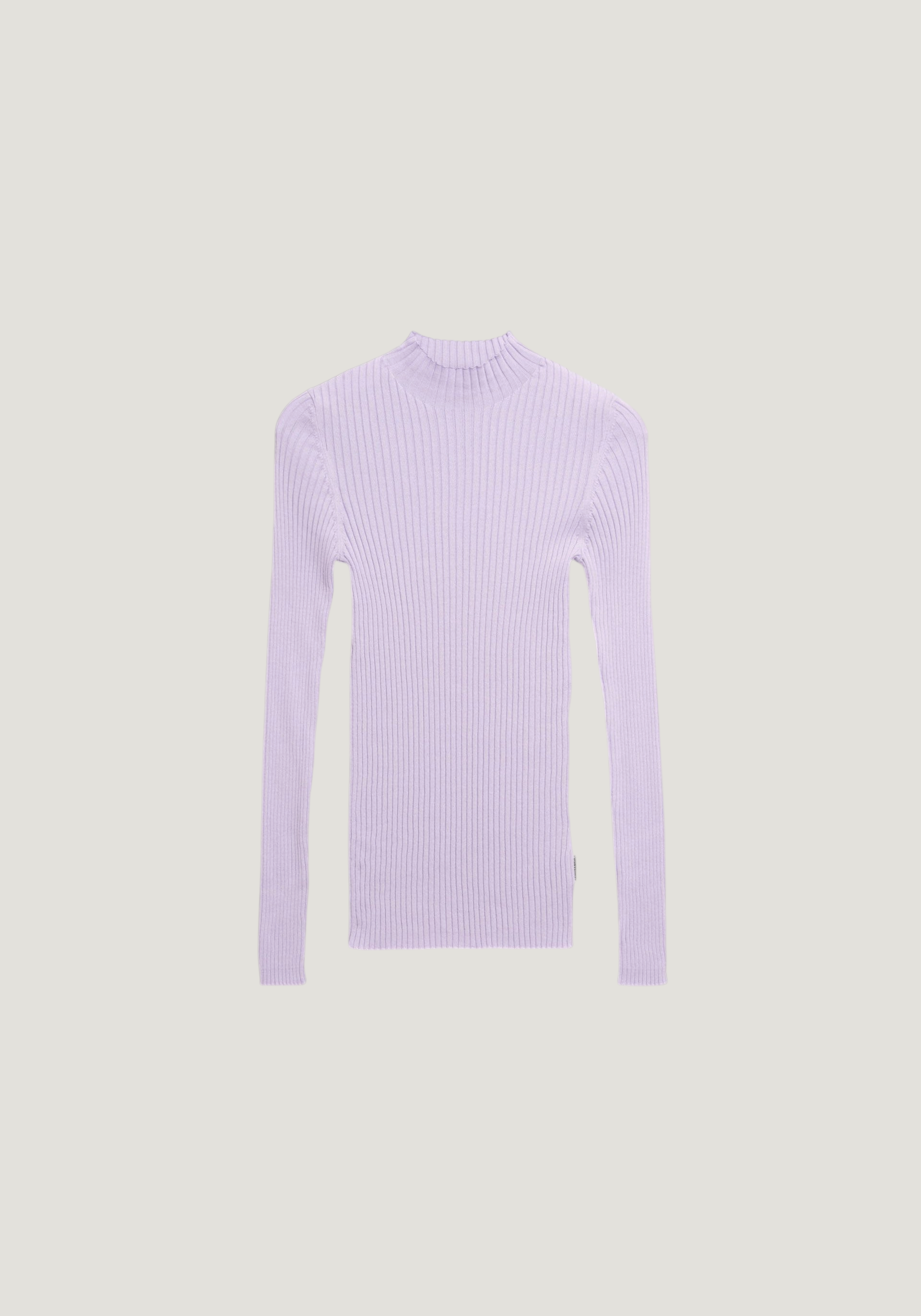 Geripptes Unterziehshirt aus Bio-Baumwolle | violett "Alaania knit sweater - moonlit lilac", Armedangels, Foto 6