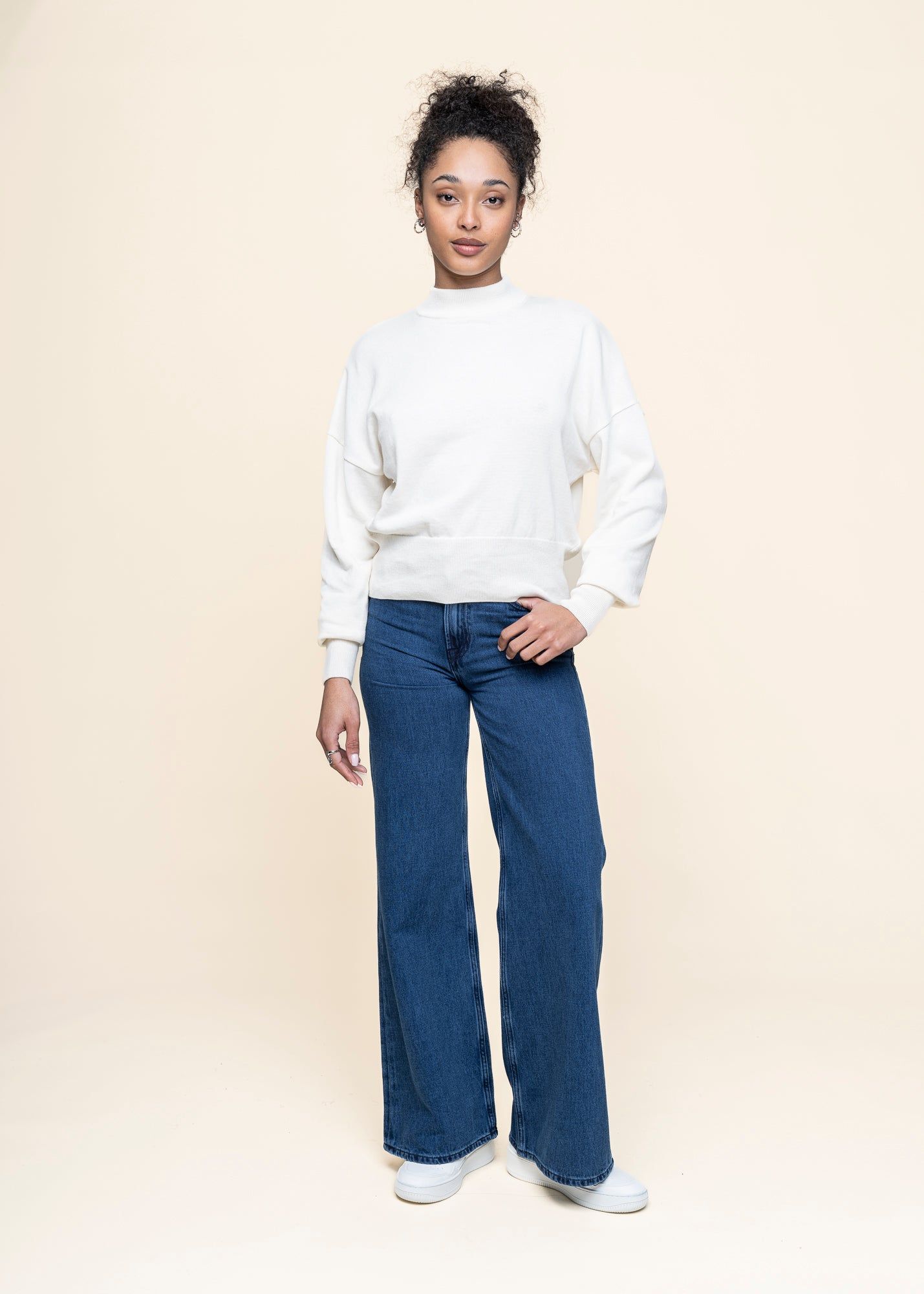 Oversize-Pullover aus Bio-Baumwolle | Ecru "yin offwhite", Jan'n June, Foto 3