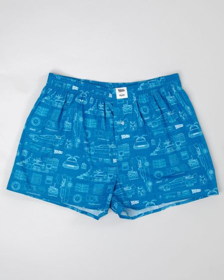 Boxer en coton biologique | bleu "bttf blueprint boxers blue - blue"