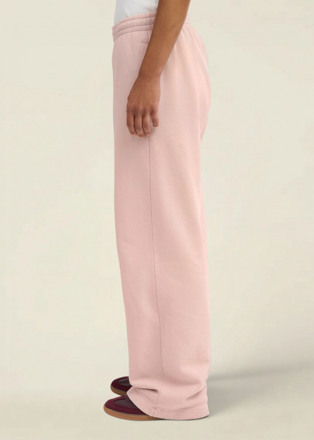Jogging ample en coton bio | rose "organic straight leg sweatpants - faded pink", Colorful Standard
