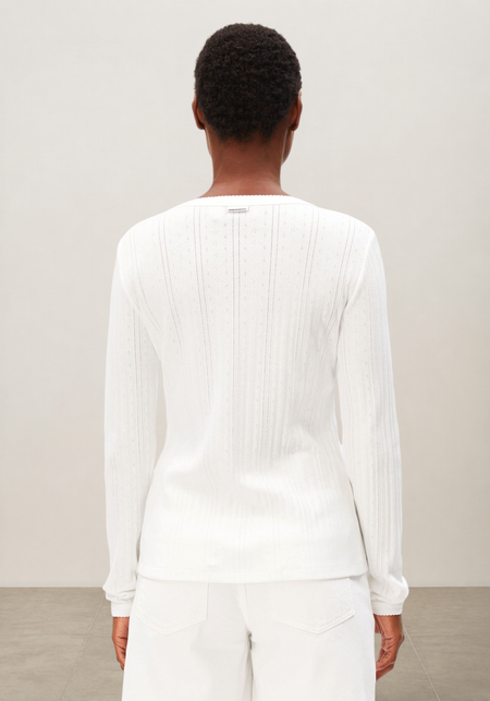 Leichter Pointelle-Cardigan aus Bio-Baumwolle | Weiß "Pointelle cardigan - white", Armedangels, Foto 3