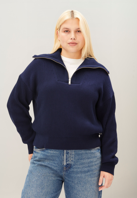 Pull ample col camionneur en coton bio, Armedangels