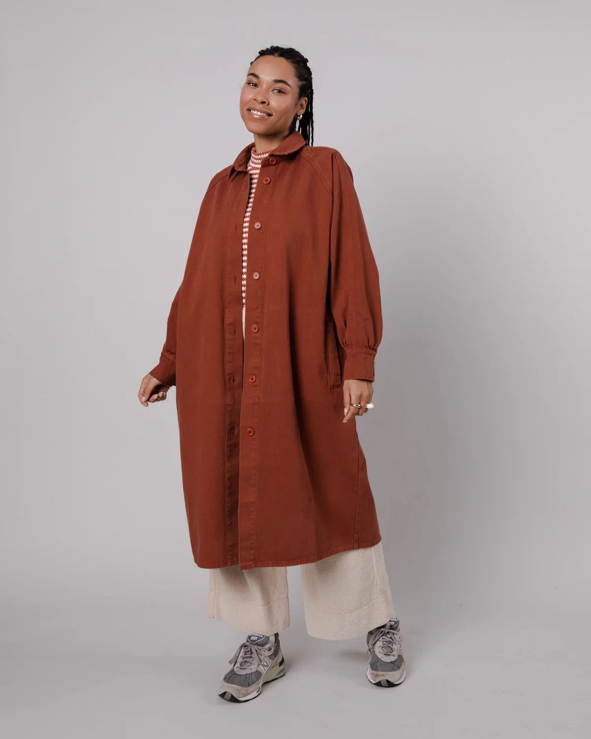 Twill-Trenchcoat aus Bio-Baumwolle | Braun "twill jacket sequoia", Brava Fabrics, Foto 3