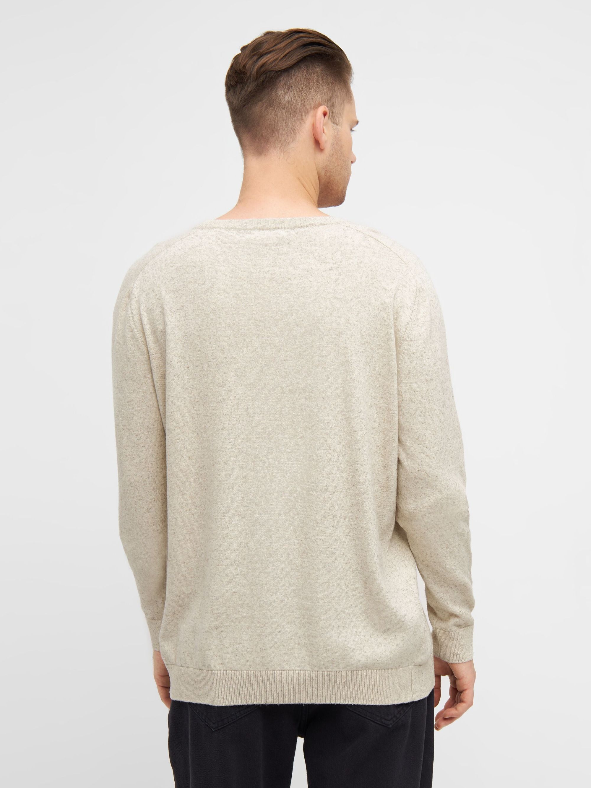 Pull en chanvre et coton bio | beige "cotton hemp knit light feather gray", Knowledge Cotton Apparel, photo 2