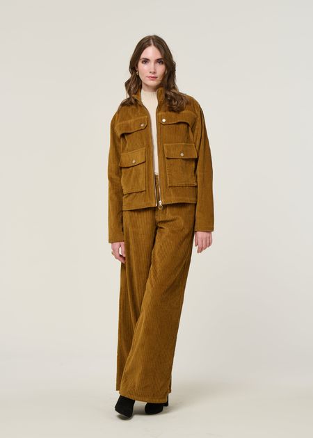 Cordjacke aus Bio-Baumwolle | Camel "light oak corduroy celia jacket - brown", Thinking Mu, Foto 4