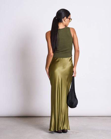Jupe en viscose écologique | vert "serin - woody olive", Jan'n June, photo 5