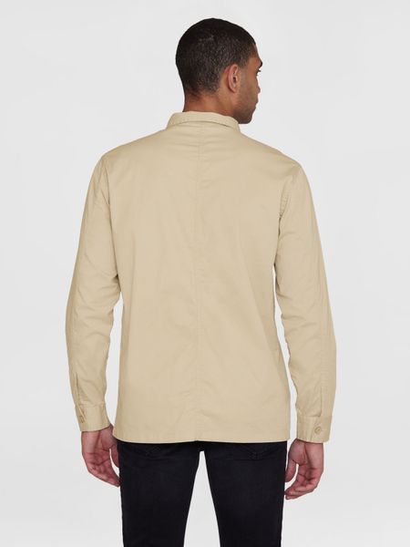 Surchemise en sergé de coton bio | beige "chuck twill overshirt light feather gray", Knowledge Cotton Apparel, photo 3