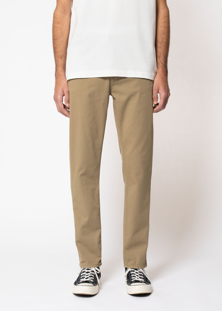 Chino slim en coton bio | beige "easy alvin beige" - Nudie Jeans