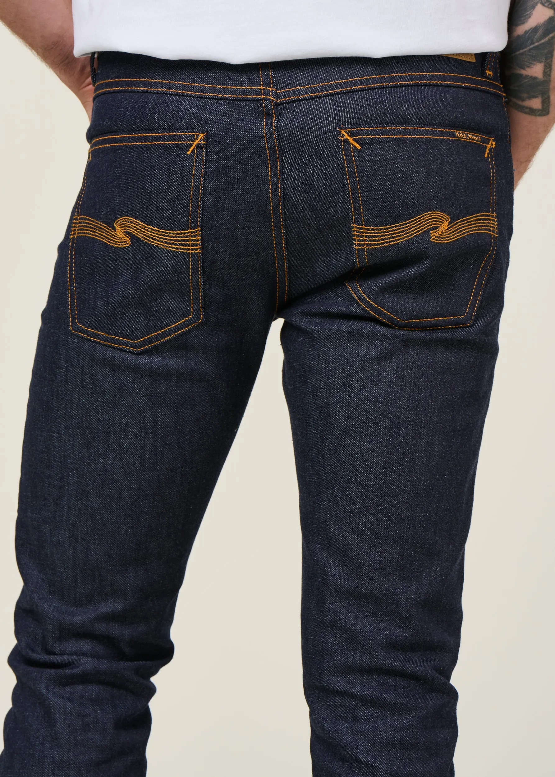 Jean slim en coton bio | brut "lean dean dry 16 dips", Nudie Jeans, photo 2