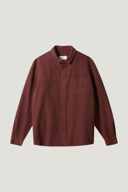 Chemise flanelle en coton bio | rouille "Simon eco flannel brick", About Companions, photo 5