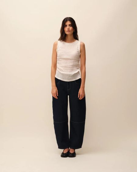 Jean ballon en coton biologique | brut "josef"