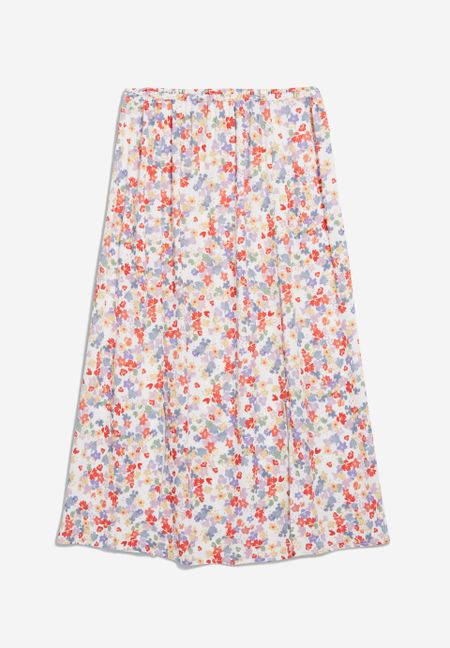 Jupe longue fleurie en ecovero - katinkaa flora confetti white, Armedangels, photo 4