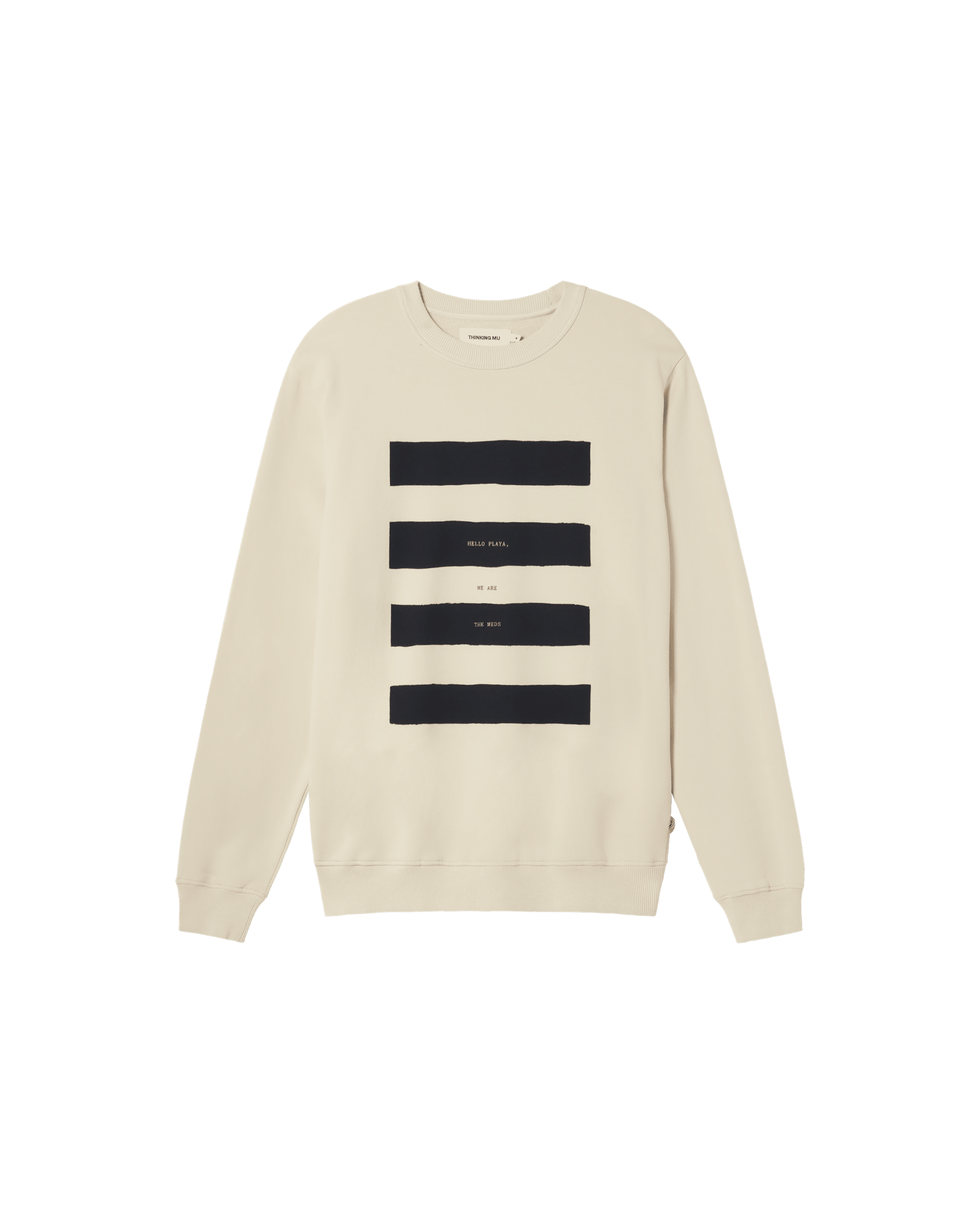 Sweatshirt aus Bio-Baumwolle | Ecru mit Print "hello playa sweatshirt ivory", Thinking Mu, Foto 5