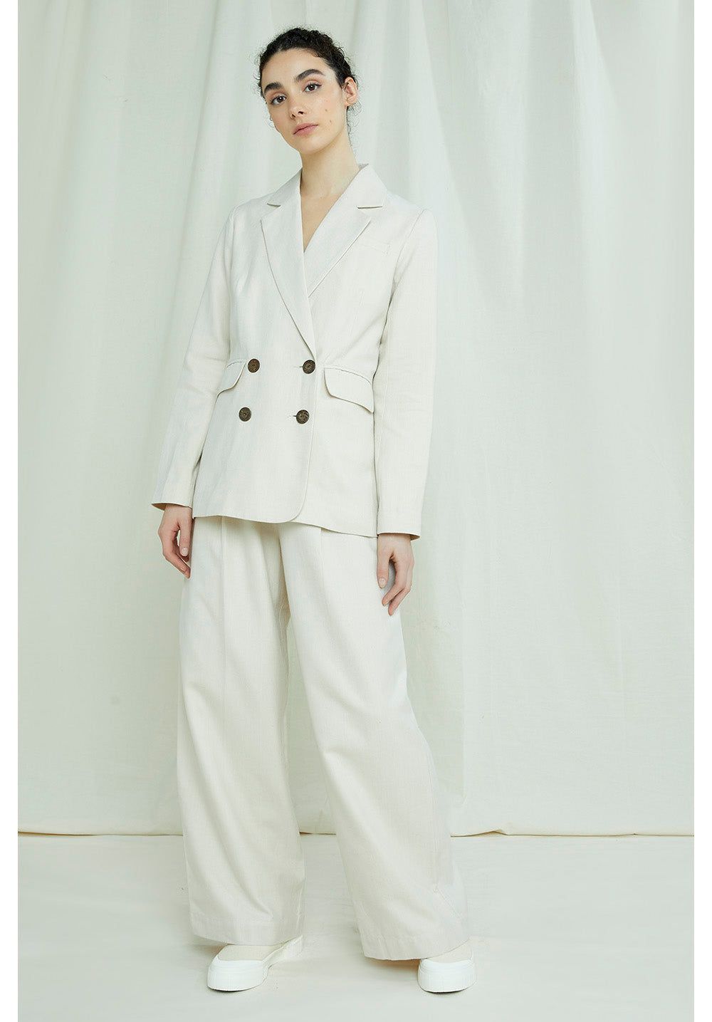 Blazer beige en coton bio - naira, People Tree, photo 1