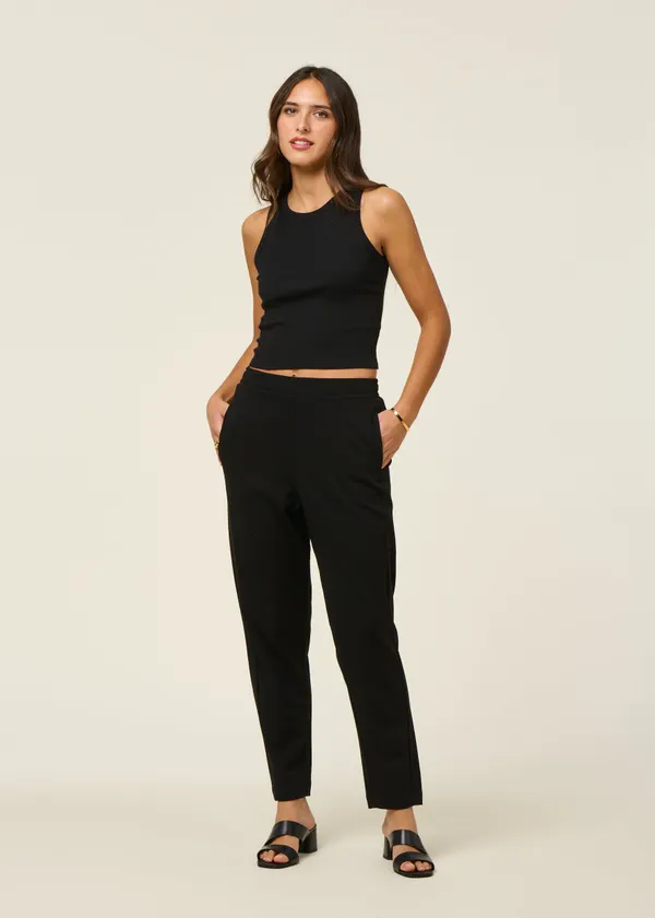 Pantalon droit en ecovero | noir "magdaalena black", Armedangels