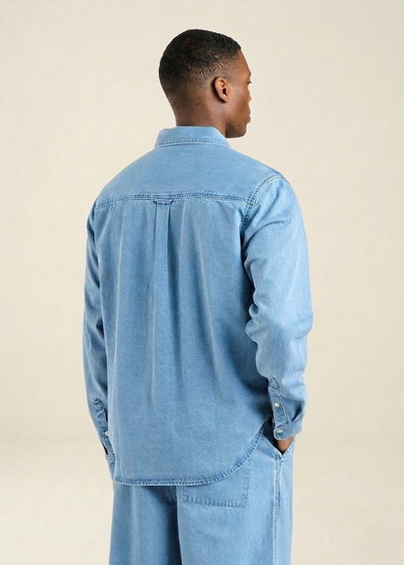 Chemise denim en coton bio | bleu clair "lunnevik denim light blue", Dedicated, photo 4