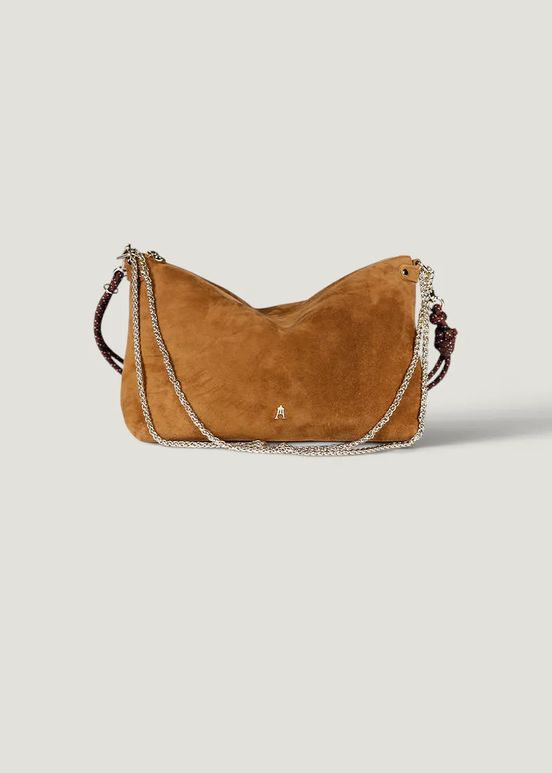 Sac à main en suède | marron "mallow - suede cognac", Craie Studio, photo 2