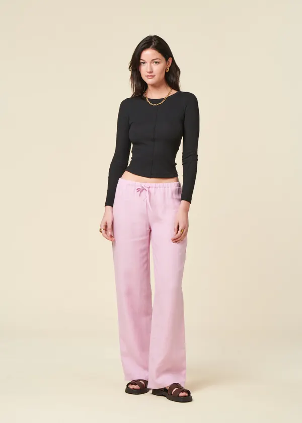 Pantalon en lin | rose "sjov - light orchid", Jan'n June