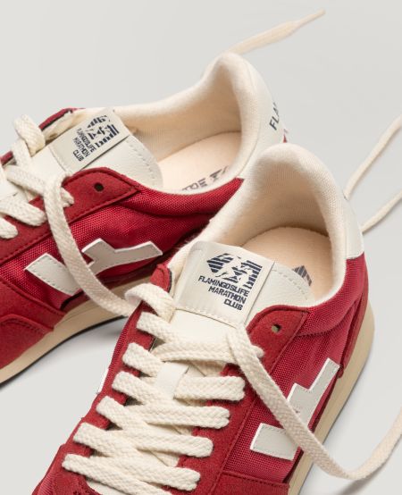 Baskets vegan | rouge "marathon club scarlet" - Flamingos Life