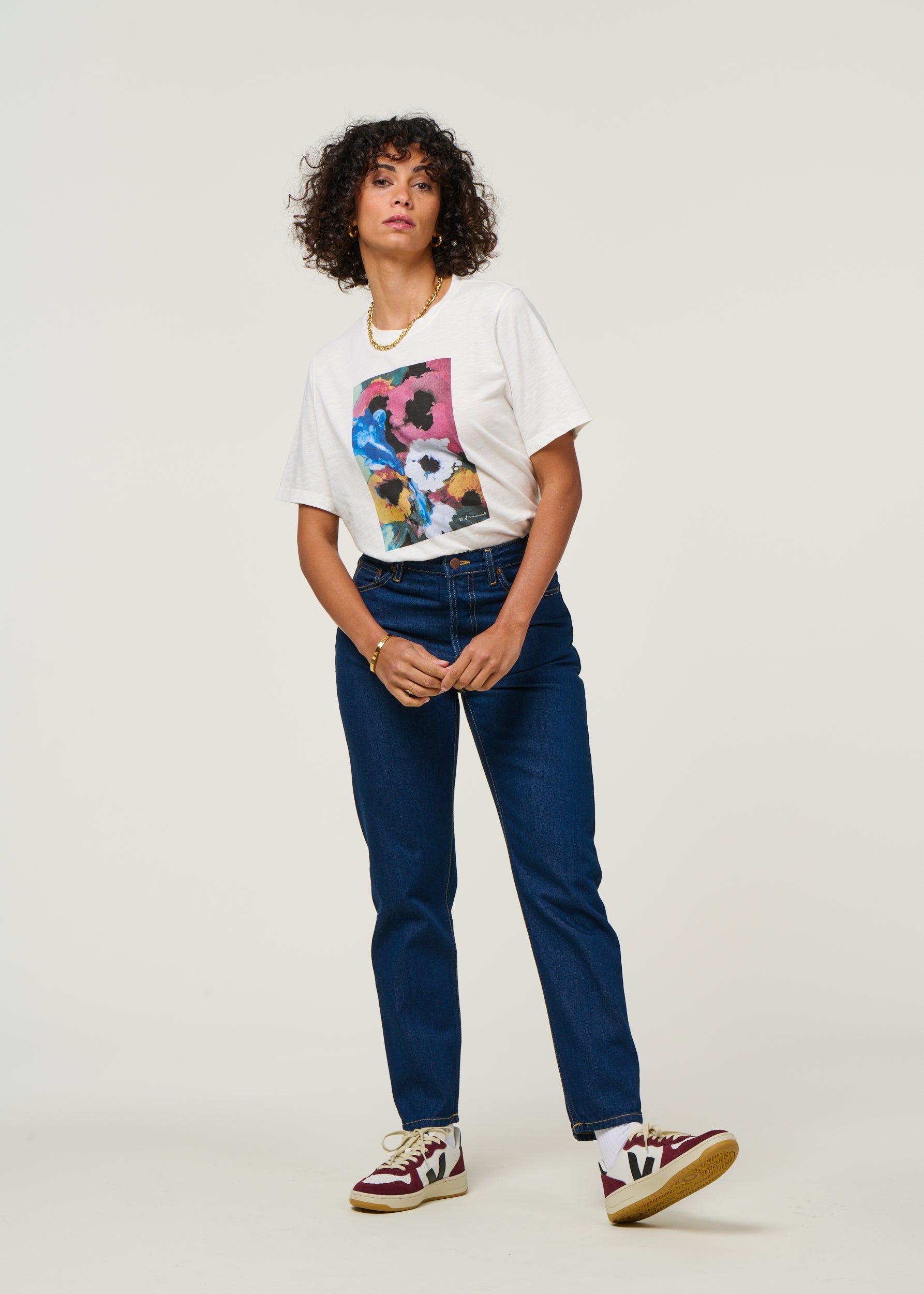 Jean mom en coton bio | bleu foncé "breezy britt 60s blue", Nudie Jeans, photo 1