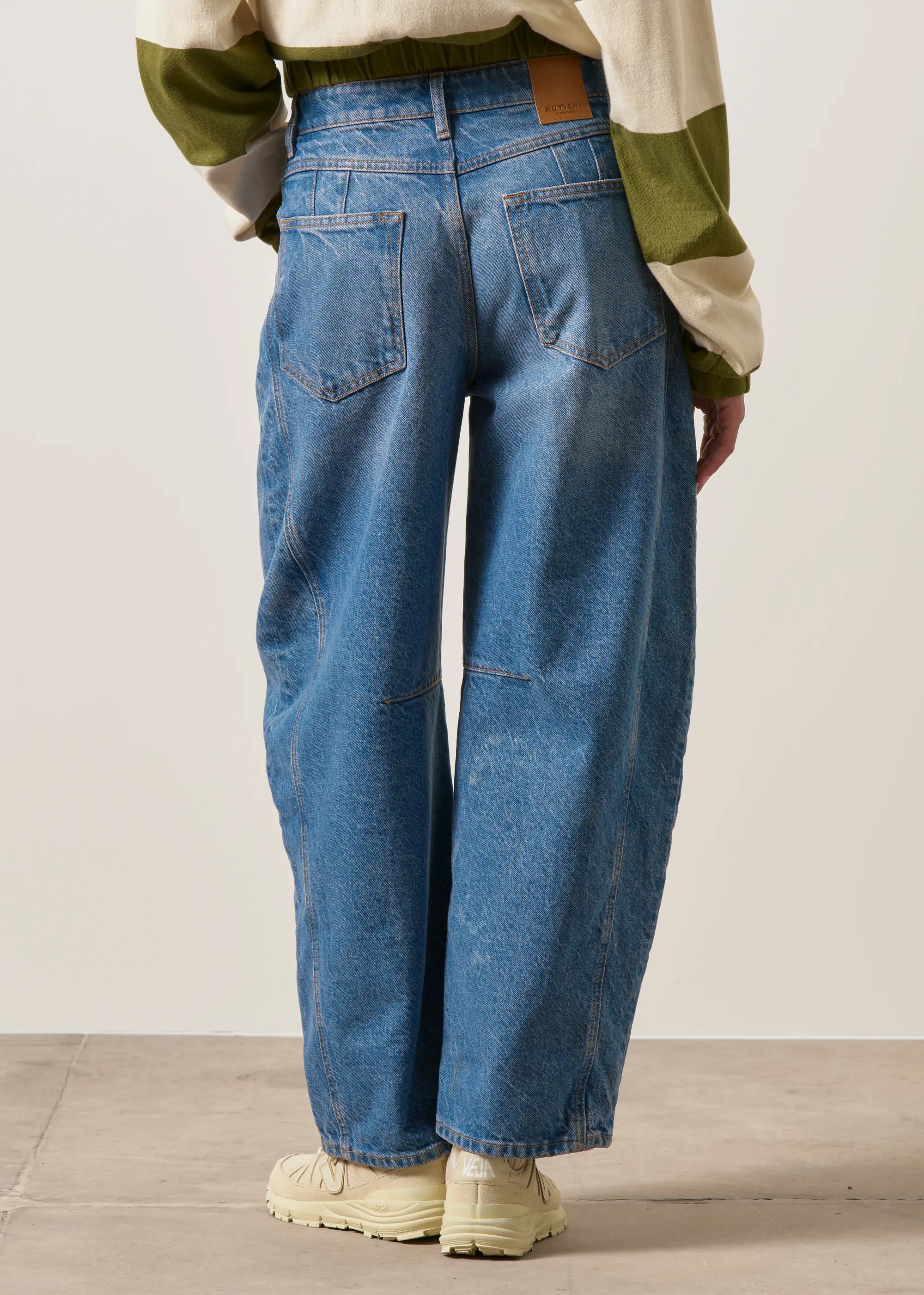 Jean ballon en coton upcyclé | bleu "Rebel barrel jeans crystal blue crystal blue", Kuyichi, photo 3