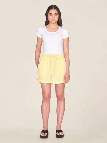 Weite Shorts aus Bio-Baumwolle | Gelb "posey wide waist shorts impala", Knowledge Cotton Apparel, Foto 4