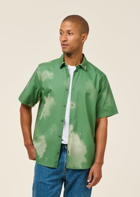 Chemise en coton bio et lyocell | vert "tipia tom shirt - green" - Thinking Mu