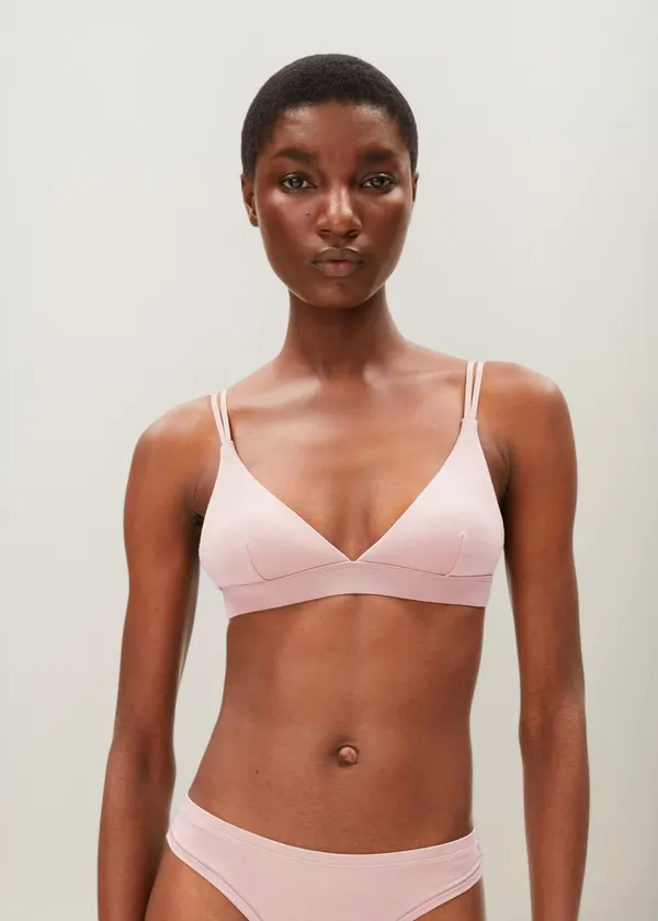 Soutien-gorge triangle en modal | rose "osilaa - grey blush", Armedangels