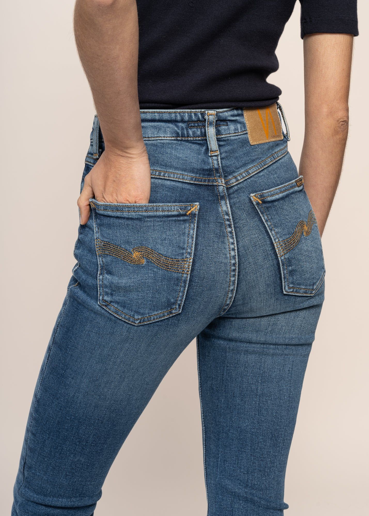 Slim Jeans aus Bio-Baumwolle | Blau "mellow mae blue mud", Nudie Jeans, Foto 2
