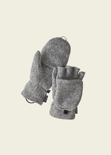 Gants polaire 2 en 1 en matière recyclée | gris "better sweater gloves birch white" - Patagonia