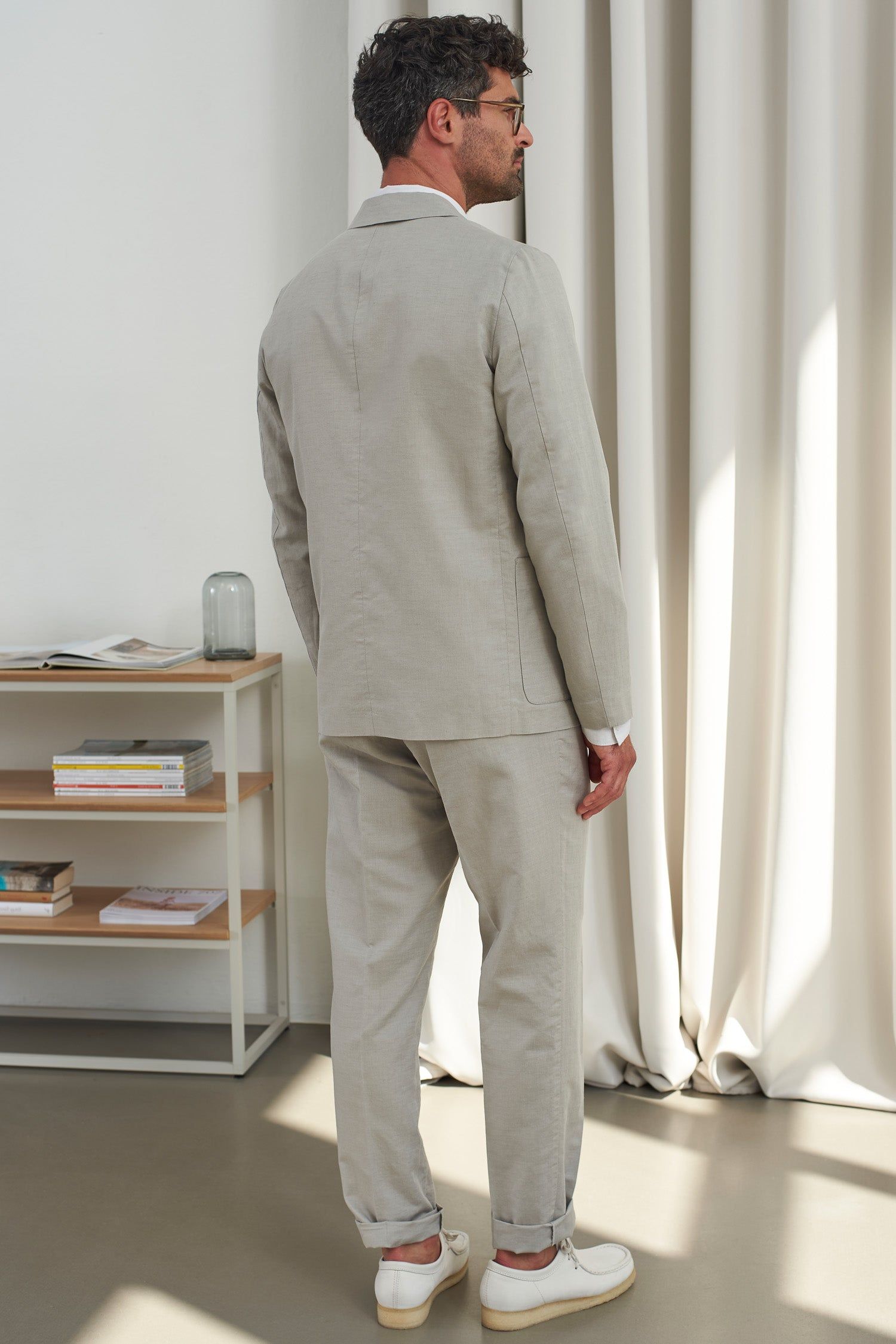 Blazer en coton bio et lin | lin naturel "enver reed linen", About Companions, photo 4