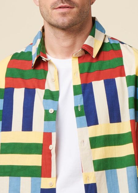 Hemd aus Bio-Baumwolle | Mehrfarbig "field tom shirt", Thinking Mu, Foto 2